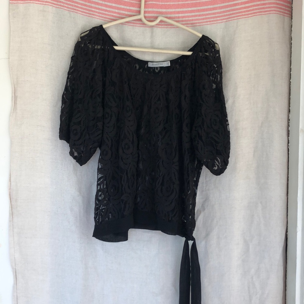 Black lace blouse